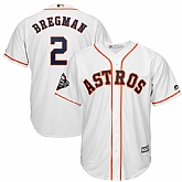 Astros 2 Alex Bregman White 2019 World Series Bound Cool Base Jersey,baseball caps,new era cap wholesale,wholesale hats